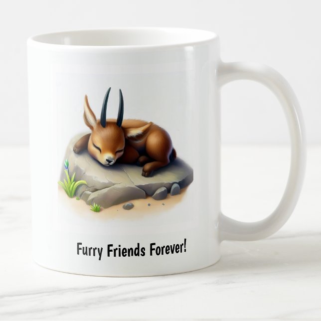 En Cute 3D-färgad säljbar antilop-kaffe Mugg (Skapare uppladdad)