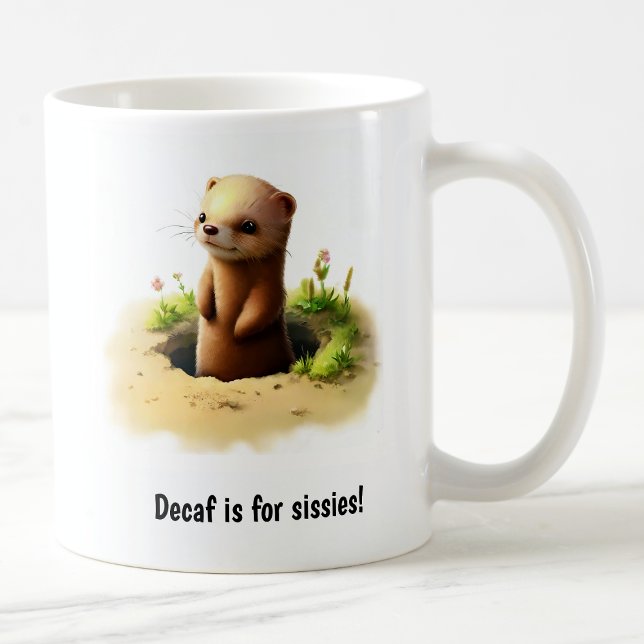 En Cute 3D-färgad Weaselkaffe Mugg (Skapare uppladdad)