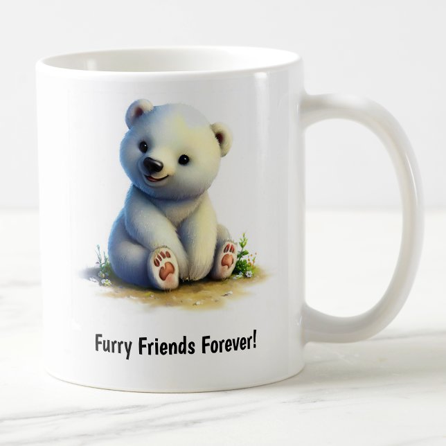 En Cute 3D-målad Polar Bear Coffee Mugg (Skapare uppladdad)