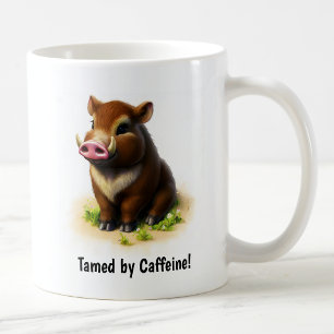 En Cute 3D-målad Warthog Coffee Mugg