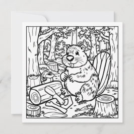 En Cute Beaver i Skogen