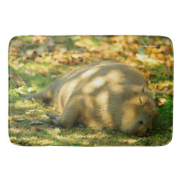 En Cute Capybara Dreams i Sommaren Sol Badrumsmatta