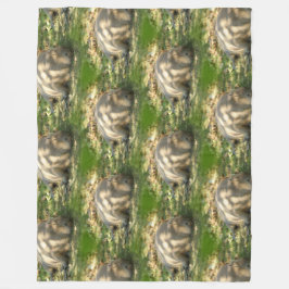 En Cute Capybara Dreams i Sommaren Sol Fleecefilt