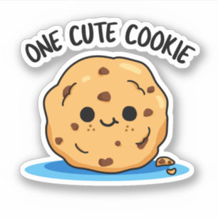 En Cute Cookie Funny Food Pun Klistermärken