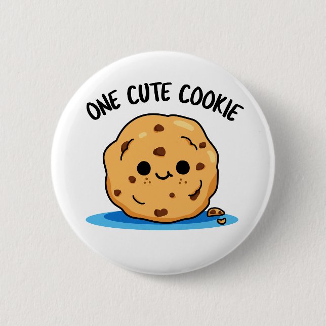 En Cute Cookie Funny Food Pun Knapp (Framsida)