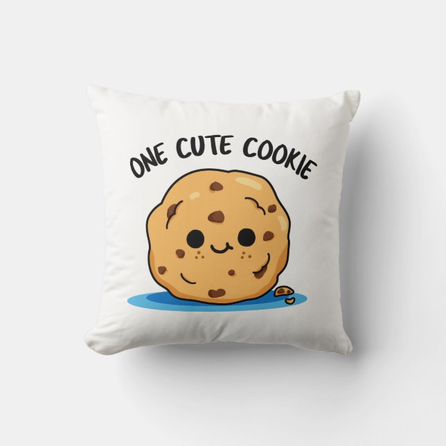 En Cute Cookie Funny Food Pun Kudde (Framsida)