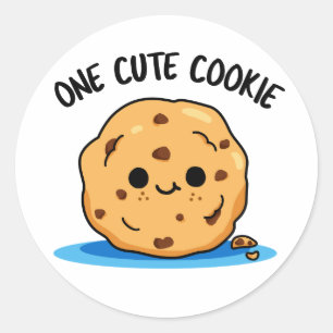 En Cute Cookie Funny Food Pun Runt Klistermärke