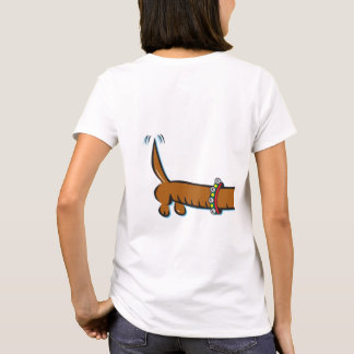 En Cute Dachshund med renar Antlers T-shirt