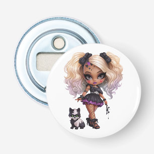 En Cute Girl Halloween Design Design Collection 8 Flasköppnare