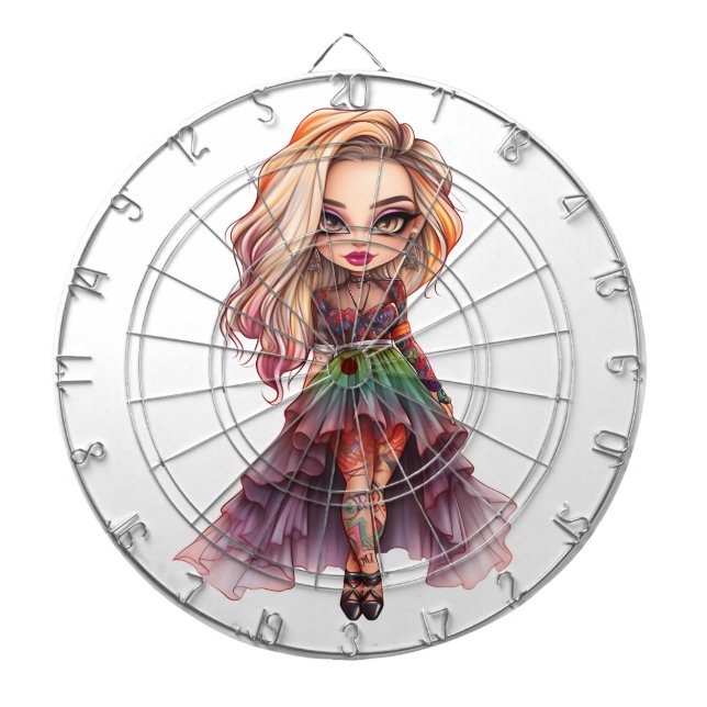 En Cute Girl Halloween-designsamling 11 Darttavla (Framsidan)