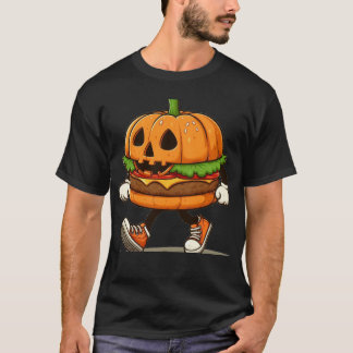 En Cute Halloween Pumpkin Burger T Shirt