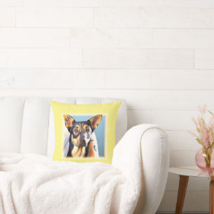 "En Cute Hund", matfoto. Köp nu Kudde