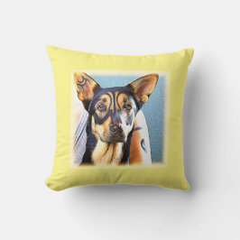 "En Cute Hund", matfoto. Köp nu Kudde