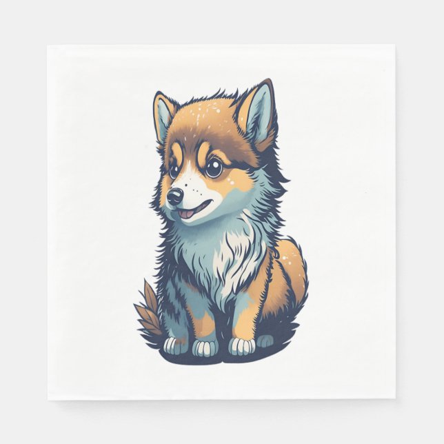 En Cute Little Puppy Pappersservett (Framsidan)