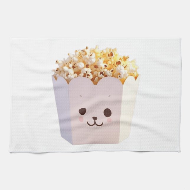En Cute Tub of Popcorn Kökshandduk (Horisontell)