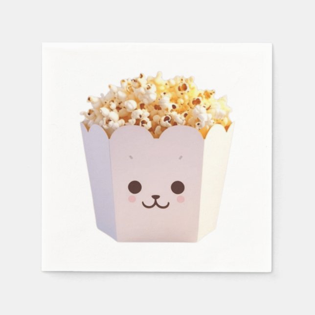 En Cute Tub of Popcorn Pappersservett (Framsidan)