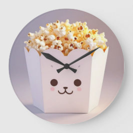 En Cute Tub of Popcorn Stor Klocka