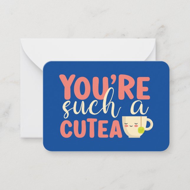 En Cutea Funny Pun Cute Kids Valentindag Anteckningskort (Framsida)