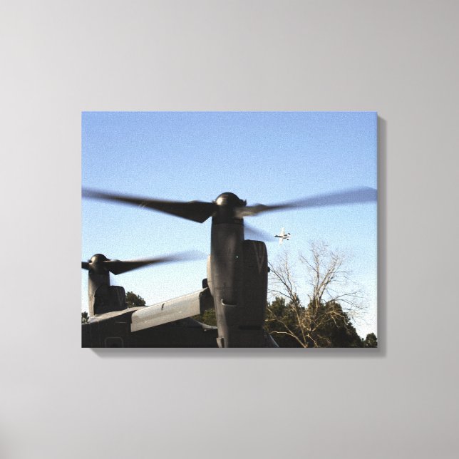 En CV-22 Osprey förbereder start Canvastryck (Framsida)