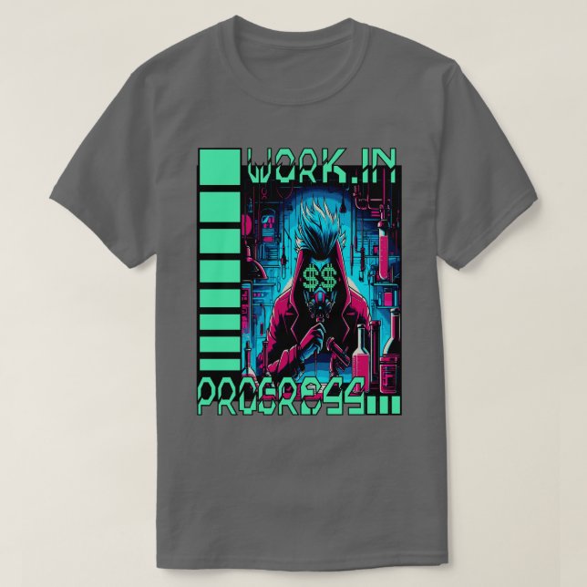En CyberPunk-design som illustrerar en ensam innov T Shirt (Design framsida)
