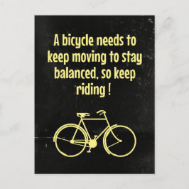 En cykel behöver Behållans vykort för Flytta