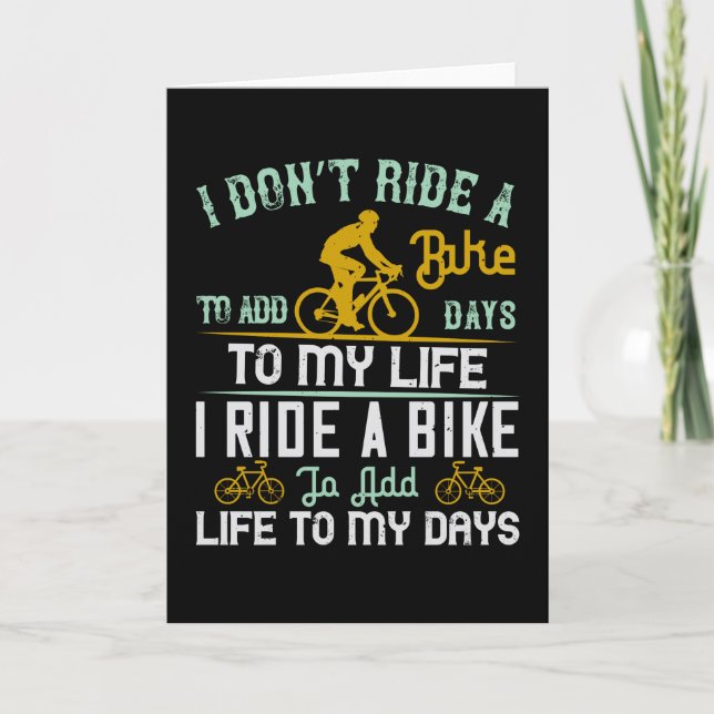 En cykel ger liv åt mina dagar kort (Framsida)
