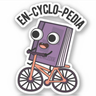 En-cyklo-Pedia Funny Encyklopedia Pun Klistermärken