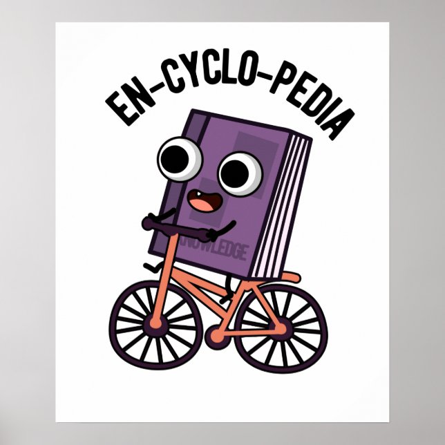 En-cyklo-Pedia Funny Encyklopedia Pun Poster (Framsidan)