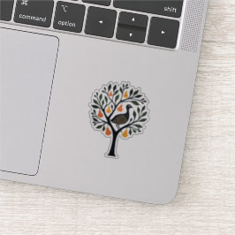 En cylinderampull i ett Träd-stift med utklippssti Klistermärken