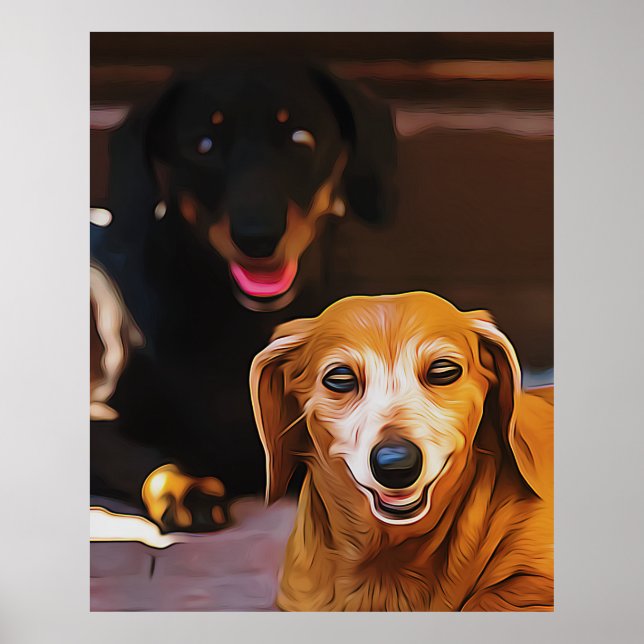 En Dachshund-Hett under sommarvärmen Poster (Framsidan)