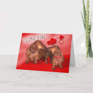 En dachsundvalentines day helgkort