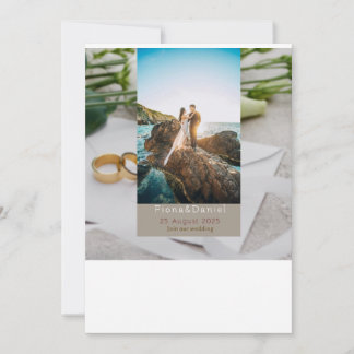 En dag att minnas - bröllopsinbjudan med hjärta tack kort