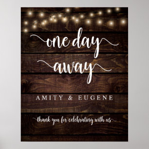 En dag bort, Bröllop Rehearsal Dinner Välkommen Poster
