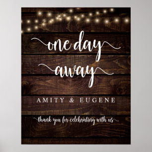 En dag bort, Bröllop Rehearsal Dinner Välkommen Poster