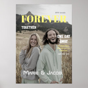 en dag bort middag par magasin foto gult w poster