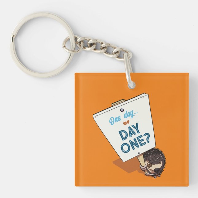 En dag eller dag ett? Motivational Hedgehog Teckna (Framsidan)