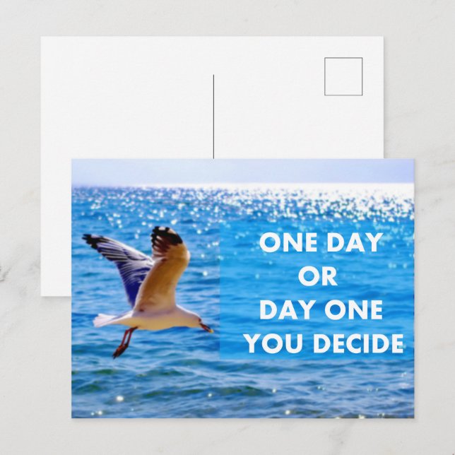 En dag eller dag som du bestämmer dig för vykort (Fram/baksida)