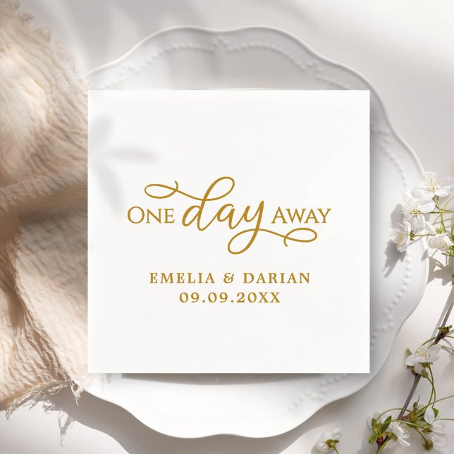 En dag för Bröllop Rehearsal Dinner Napkins Pappersservett (Skapare uppladdad)