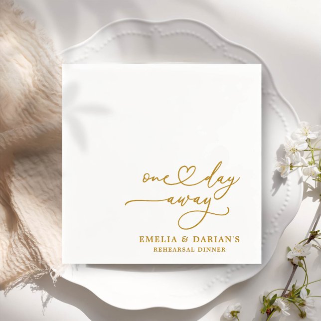 En dag för Bröllop Rehearsal Dinner Napkins Pappersservett (Skapare uppladdad)