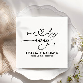 En dag för Bröllop Rehearsal Dinner Napkins Pappersservett