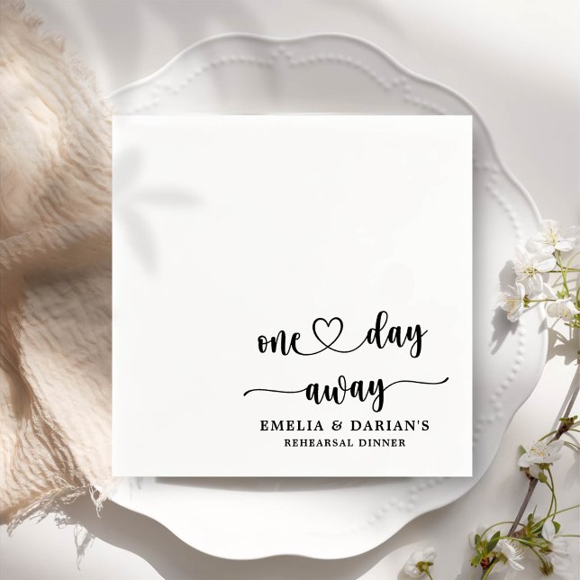En dag för Bröllop Rehearsal Dinner Napkins Pappersservett (Skapare uppladdad)