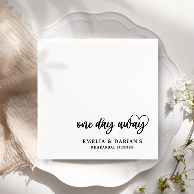 En dag för Bröllop Rehearsal Dinner Napkins Pappersservett (Skapare uppladdad)