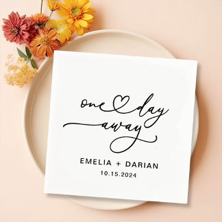 En dag för Bröllop Rehearsal Dinner Napkins Pappersservett