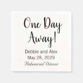 En dag för Bröllop Rehearsal Dinner Napkins Pappersservett