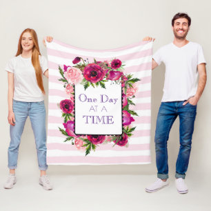 En dag i Blommigt Ram-offert Fleecefilt