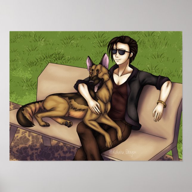 En dag i Hund Park Poster (Framsidan)