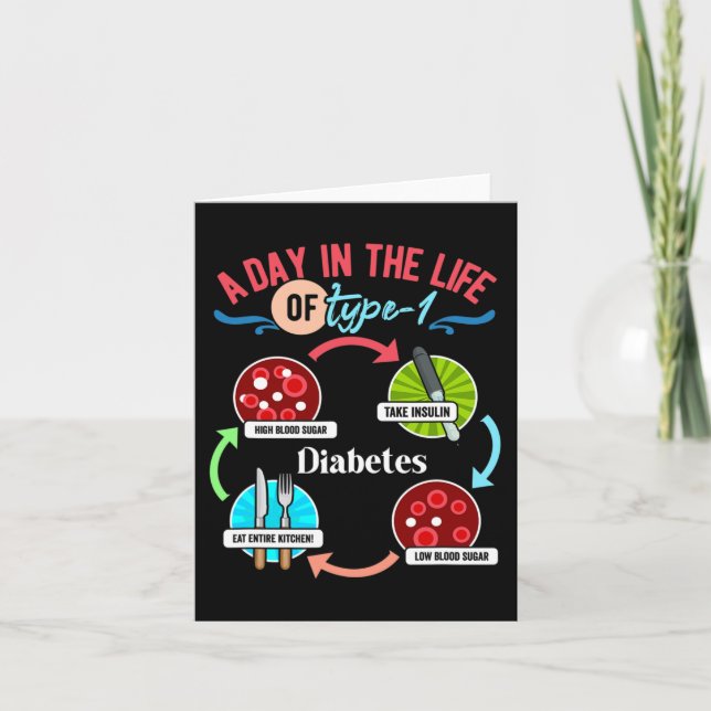 En dag i livet av typ 1-diabetes kort (Framsida)