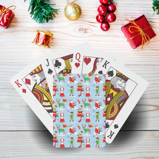 En dag i Nordpolen under jul Casinokort (Playful Cards: Santa's North Pole Adventure, a Heartwarming Christmas Deck.)