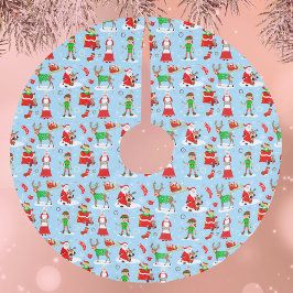 En dag i Nordpolen under jul Julgransmatta Borstad Polyester