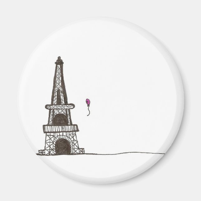 En dag i Paris Frankrike Magnet (Framsidan)